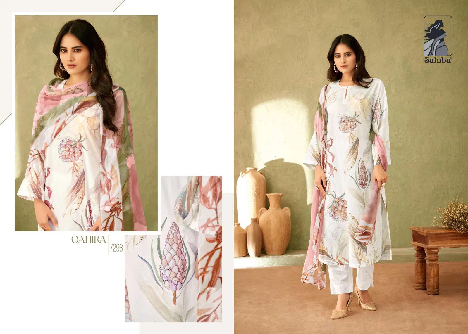 Qahira By Sahiba Lawn Cotton Digital Printed Dress Material Orders In India